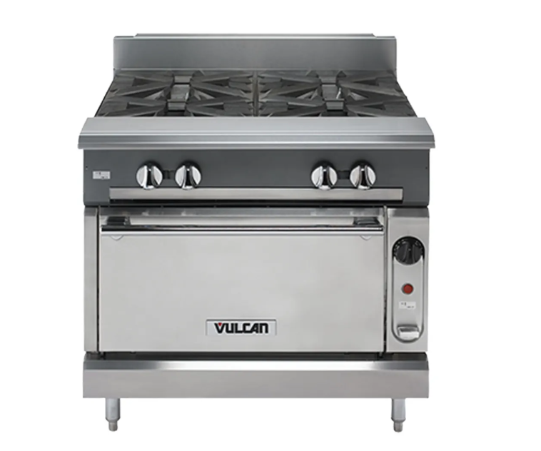 Vulcan V6B36C 36" 6 Burner Gas Range w/ Convection Oven, Natural Gas