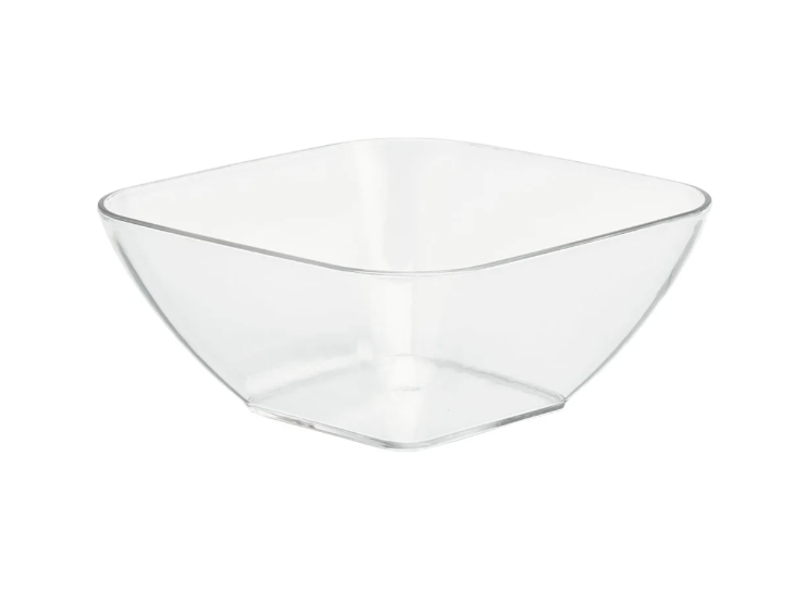 Vollrath V928000 4 1/4 qt Square Serving Bowl - Acrylic, Clear - 3ea/Case