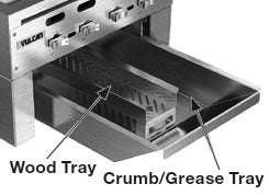 Vulcan SMOKER-VACB25 Achiever Smoker Base with One Wood Tray 25-1/8" - for VACB25 Charbroiler