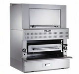 Vulcan VBB1F V Series Heavy Duty Upright Ceramic Radiant Natural Gas Broiler Modular (for Refrigerated Base Mount) w/ 3 Burners, Finishing Oven 36" - 105,000 BTU