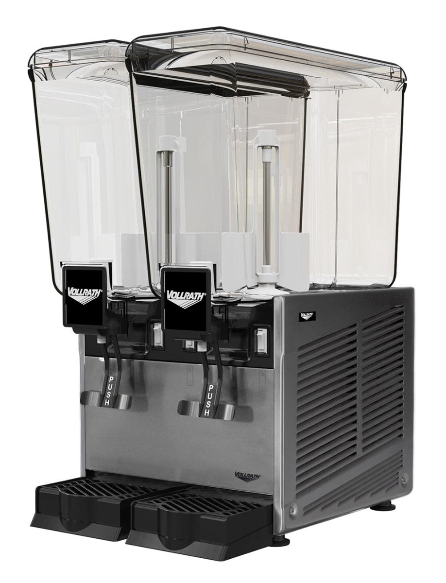 Vollrath VBBE2-37-S Premix Refrigerated Beverage Dispenser with (2) 5.28 gal. Bowls and Stirring Paddle Circulation