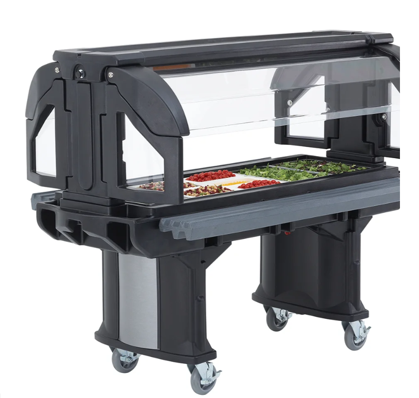 Cambro VBR6110 82" Versa Food Bar™ Cold Food Bar - (5) Pan Capacity, Floor Model, Black