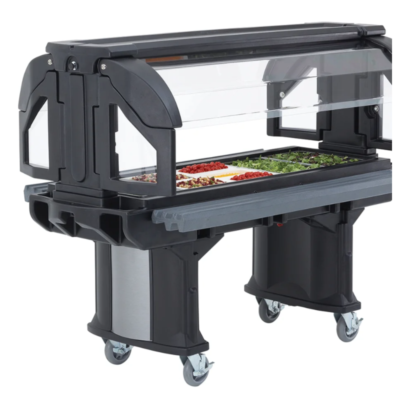 Cambro VBRHD6110 82" Versa Food Bar™ Cold Food Bar - (5) Pan Capacity, Floor Model, Black