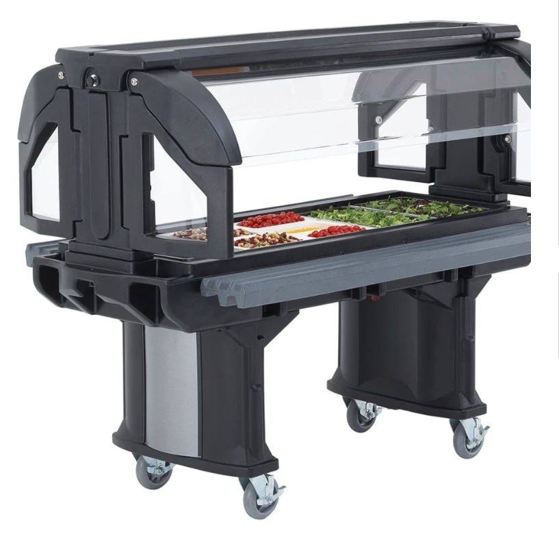 Cambro VBRL6110 82" Versa Food Bar™ Cold Food Bar - (5) Pan Capacity, Floor Model, Black