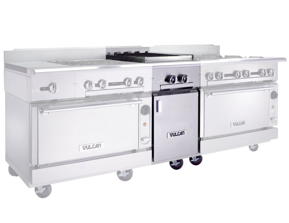 Vulcan VCBB18 V Series Heavy Duty Radiant Natural Gas Charbroiler Modular w/ 2 Burners 18"