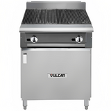Vulcan VCBB24B V Series Heavy Duty Radiant Natural Gas Charbroiler w/ 4 Burners & Cabinet Base 24" - 65,000 BTU