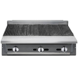 Vulcan VCBB36 V Series Heavy Duty Radiant Natural Gas Charbroiler Modular w/ 6 Burners 36" - 99,000 BTU