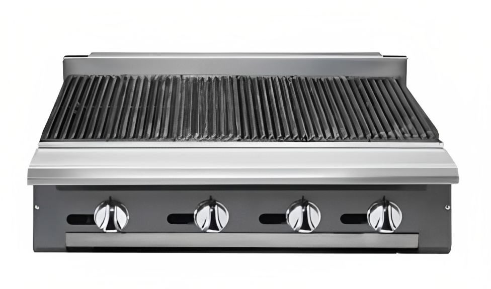 Vulcan VCBB48 V Series Heavy Duty Radiant Natural Gas Charbroiler Modular w/ 8 Burners 48" - 130,000 BTU
