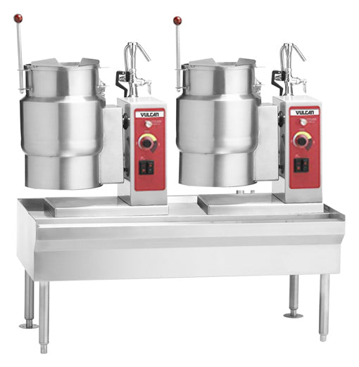 Vulcan VEKT50/66 Table 50"W with (2) Electric Tilting Kettle 6 Gal. ea. - 208v/3ph, 7.5 kW
