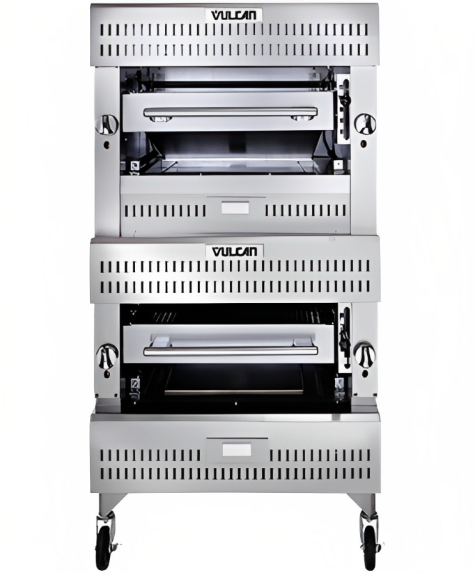 Vulcan VIR2 V Series Double Deck Upright Infrared Natural Gas Broiler 36" - 200,000 BTU