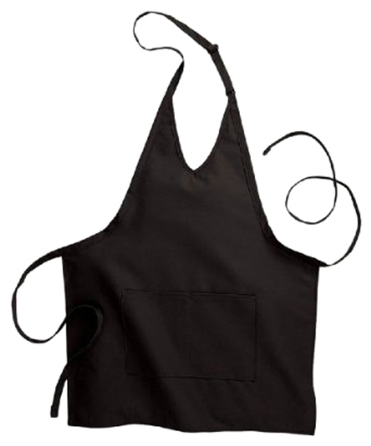 Chef Revival VNA3840-BK Tuxedo V-Neck Apron with 2 Pockets 28" x 32" - Black