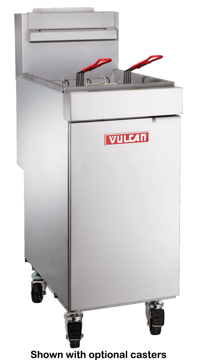 Vulcan LG300 floor model natural gas fryer 35 to 40 lb capacity commercial kitchen