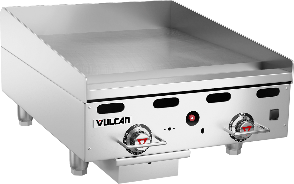 Vulcan MSA24-101 24 inch countertop natural gas griddle with thermostatic controls commercial
