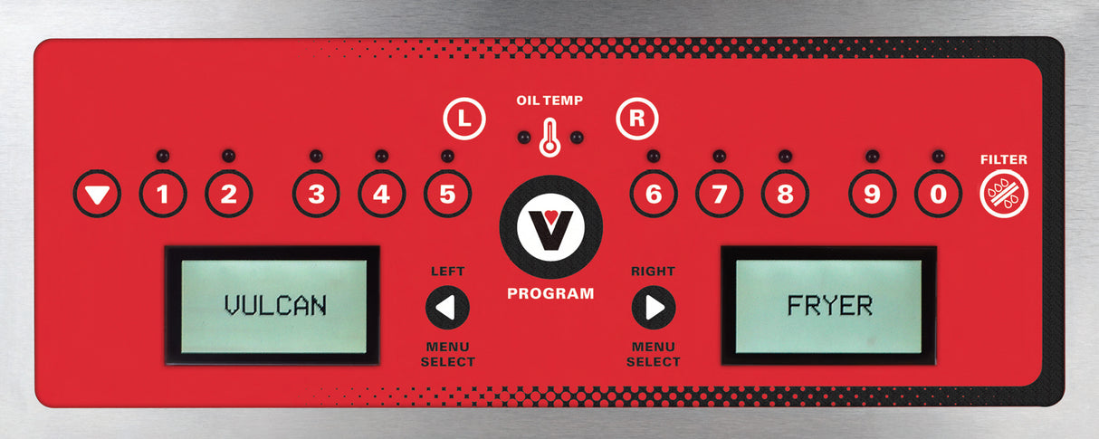 Vulcan 1VK85CF One Bank Natural Gas Floor Fryer with PowerFry5, Computer Controls, and KleenScreen Filtration - Holds 85 to 90 lbs. - 90,000 BTU