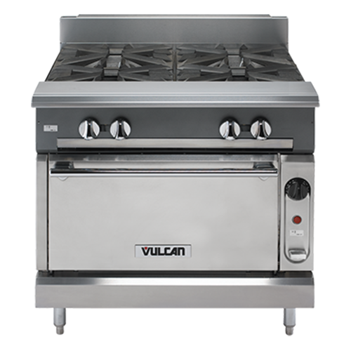 Vulcan VWT36C 36" Heavy Duty Range, Work Top, Convection Oven, Natural Gas