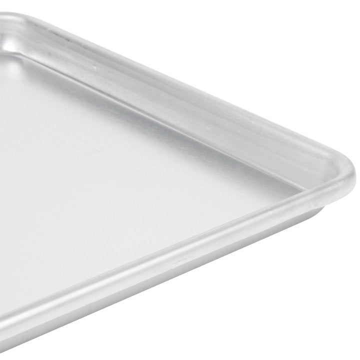 Vollrath 5314 Wear-Ever Half Size NSF 13 Gauge 13" x 18" Sanitary Open Bead Rim Aluminum Bun / Sheet Pan