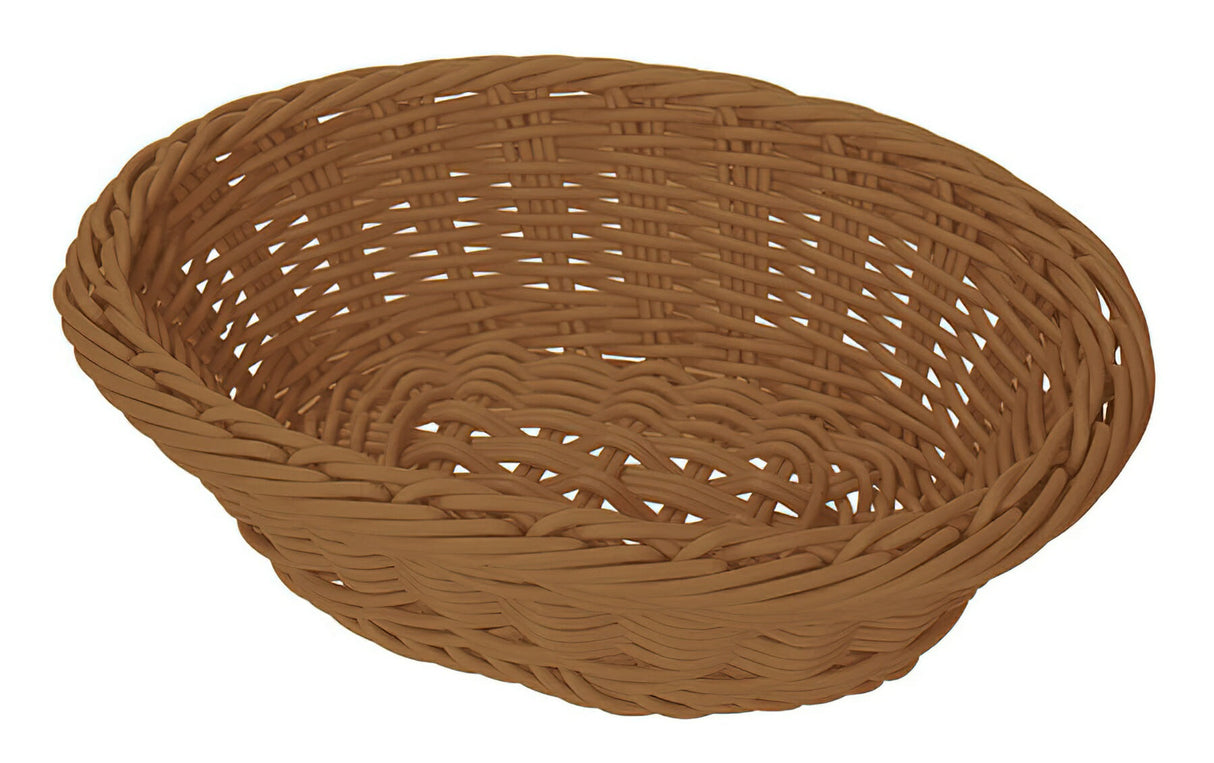 GET WB-1504-HY Designer Polyweave Oval Serving Basket 9-1/4" x 6-3/4" x 3-1/4"H - Honey - 12/Case