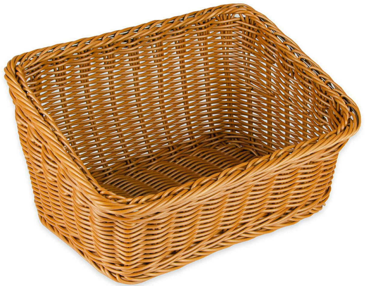 GET WB-1510-HY Designer Polyweave Bread & Bun Cascading Basket 9-1/4" x 13" x 4" & 7"H - Honey Brown
