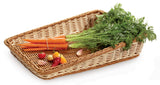 GET WB-1514-TT Designer Polyweave Bread & Bun Cascading Basket 23-1/2" x 17-1/2" x 4-3/4" & 2-1/2"H - Two-Tone - 6/Case