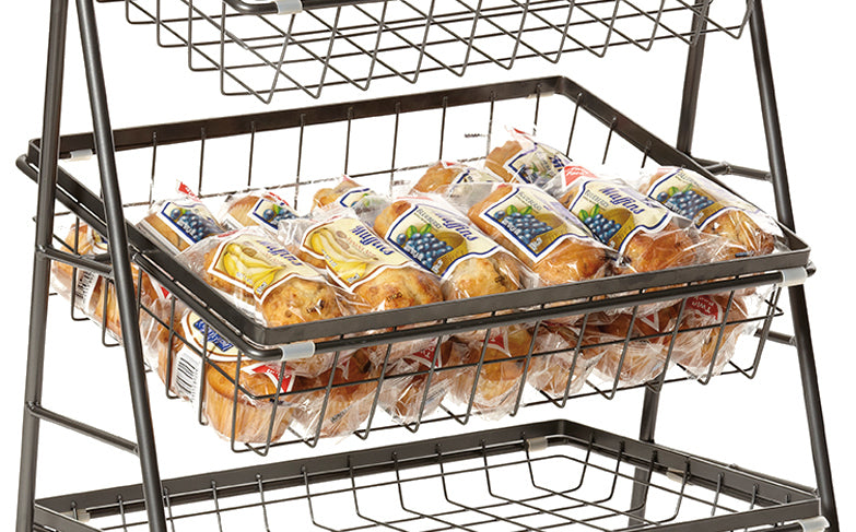 GET WB-1814-MG Urban Renewal Metal Rectangular Wire Basket 17-3/4"W x 11-1/4"D x 4-1/8"H - Gray