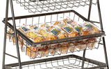 GET WB-1814-MG Urban Renewal Metal Rectangular Wire Basket 17-3/4"W x 11-1/4"D x 4-1/8"H - Gray
