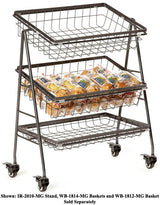 GET WB-1814-MG Urban Renewal Metal Rectangular Wire Basket 17-3/4"W x 11-1/4"D x 4-1/8"H - Gray