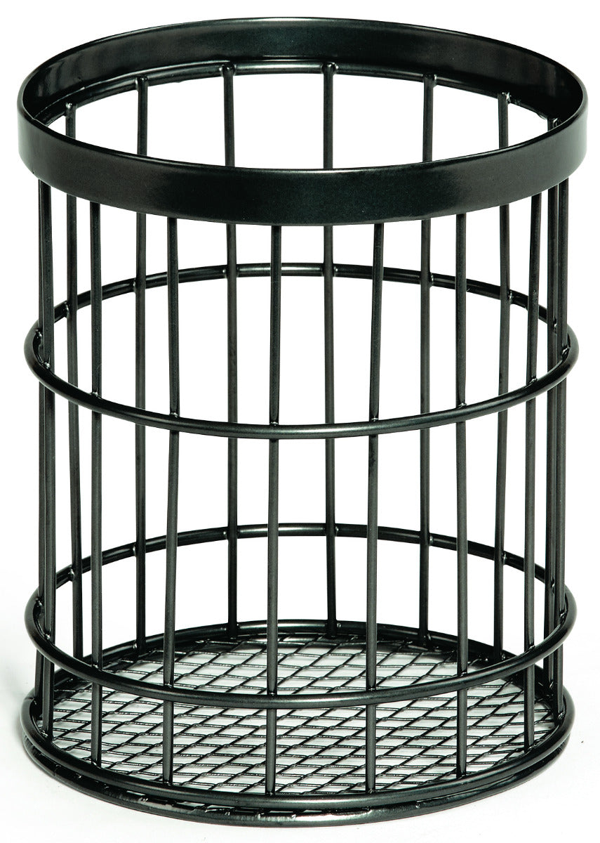 GET WB-55-MG Urban Renewal Metal Round Wire Basket 4-1/2" x 5-1/2"H - Gray - 6/Case