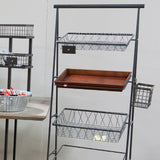 GET WB-745-MG Urban Renewal Metal Rectangular Wire Basket 7" x 4-1/4" x 5-1/2" - Gray - 6/Case