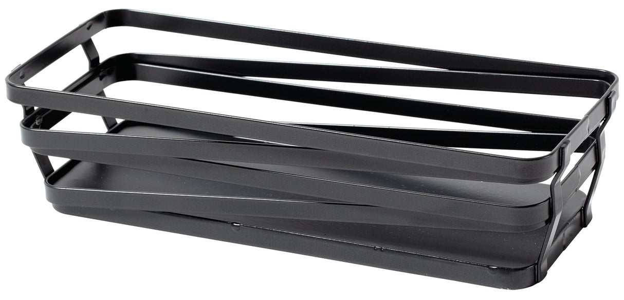GET WB-942-MG Cyclone Rectangular Metal Wire Food Serving Basket 9" x 4" x 2-1/4"H - Gray - 12/Case