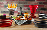 GET WB-942-MG Cyclone Rectangular Metal Wire Food Serving Basket 9" x 4" x 2-1/4"H - Gray - 12/Case
