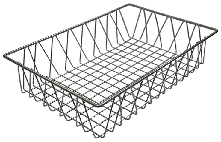 GET WB-954-SV POP Rectangular Wire Pastry Basket 18"W x 12"D x 4"H - Silver