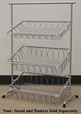 GET WB-954-SV POP Rectangular Wire Pastry Basket 18"W x 12"D x 4"H - Silver