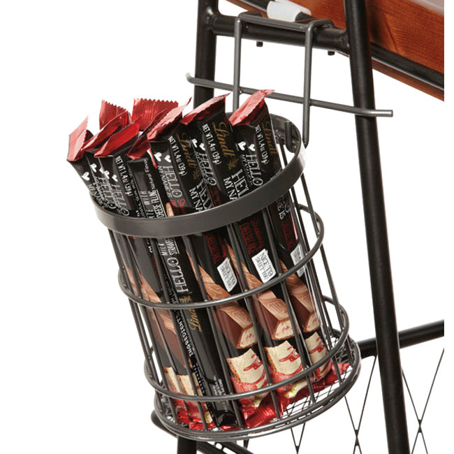 GET WB-HOOK-MG Urban Renewal Metal Hook for Wire Baskets and Stands - Gray - 6/Case