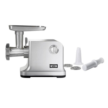 Weston 33-1301-W electric meat grinder and sausage stuffer 1 HP #12 hub