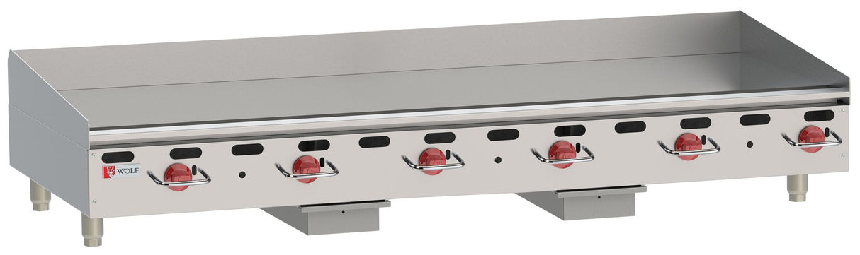 Wolf AGM72-101 72 inch countertop heavy duty natural gas griddle commercial kitchen