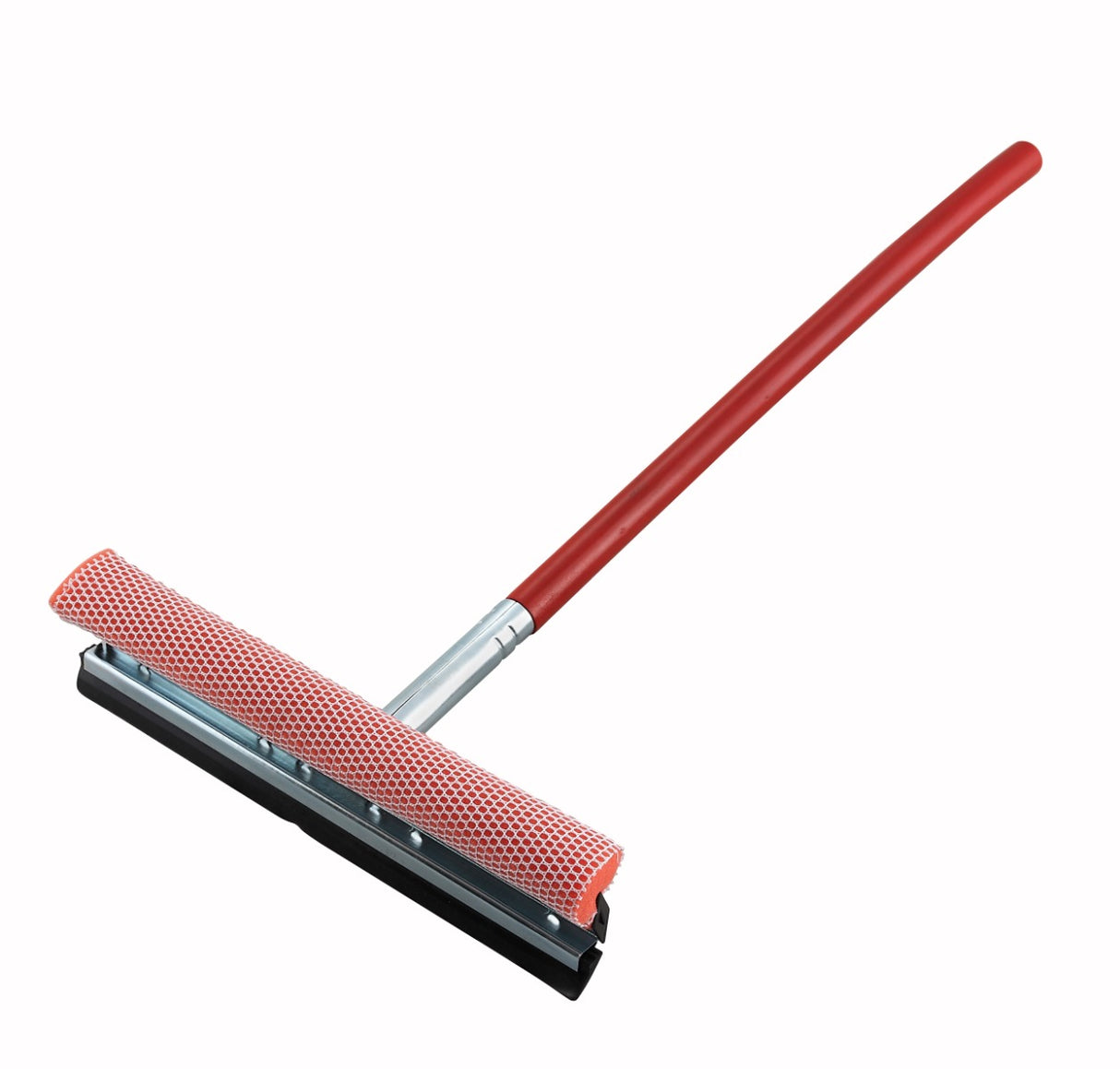 Winco WSS-12 Window Squeegee & Sponge with 12" Blade and 23" Red Wood Handle - 12/Case