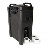 Carlisle XT500003 Cateraide XT Polyethylene Stackable Insulated Beverage Dispenser 5 Gal. - Black
