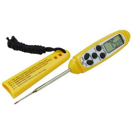 Taylor 9848EFDA Pen Style Waterproof Digital Probe Pocket Thermometer with LCD Display - Yellow - (-40 to 450 Deg. F)