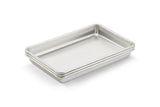 Vollrath 5228 Wear-Ever Eighth Size 16 Gauge 6 1/2" x 9 1/2" Curled Rim, No Wire Aluminum Bun / Sheet Pan