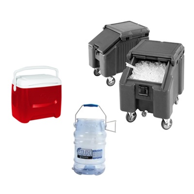 Ice Transport Buckets and Mobile Ice Bins