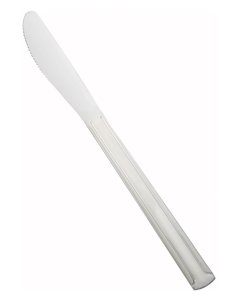 Winco 0001-08 Dominion 18/0 Stainless Steel Medium Weight Dinner Knife 8" - 300/Case