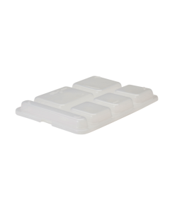 Cambro 10146DCPC190 Plastic Lid for 6 Compartment Trays, 10.06" x 14.06", Translucent - 24/Case