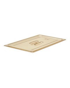 Cambro 10HPCH150 H-Pan Plastic Hot Food Pan Cover - (1/1) Full Size - Amber