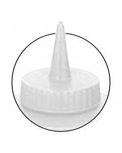 TableCraft 100TC Sani-Cap Tiptop Replacement Squeeze Bottle Standard Cone Tip Cap with a 38 mm Opening - Clear