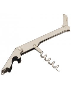 Browne 1147K Nickel-Plated All-in-One Standard Waiter's Corkscrew and Cap Lifter 4-3/8"