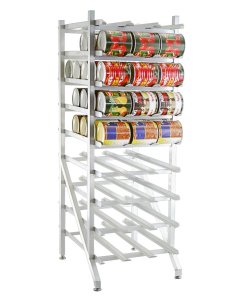 New Age 1250 Aluminum Full-Size Stationary Can Rack - Holds (162) #10 Cans or (216) #5 Cans