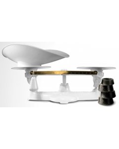 Penn Scale 1401 P Bakers Scale with Plastic Scoop, 4 Free Weights and (2) 9"Dia. Steel Plates - 2 lb. x 1/4 oz.