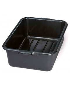 TableCraft 1537E Recycled High Density Polyethylene Bus Tub / Tote Box 21-1/2" x 15-3/4" x 7" - Black - 12/Case