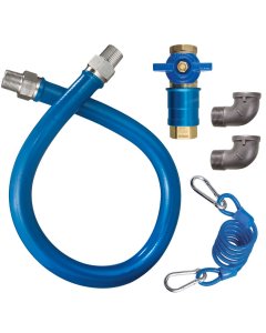 Dormont 1675KITCF48 Blue Hose Moveable 48" Gas Connector Kit with 3/4" Male/Male Couplings
