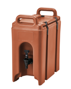 Cambro 250LCD402 Camtainer Insulated Beverage Dispenser 2 1/2 Gal. - Brick Red